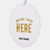 おしゃれな 現代風 カスタマイズ可能 白色 検証済み ブランド製品 オーナメントカード (左)