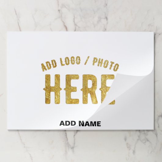 おしゃれな 現代風 カスタマイズ可能 白色 検証済み ブランド製品 ペーパーパッド (折り畳み)