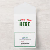 おしゃれな 現代風 カスタマイズ可能 白色 検証済み ブランド オールインワン招待状 (内側)