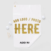 おしゃれな 現代風 カスタマイズ可能 白色 検証済み ブランド ゴルフタオル (インサイチュ)