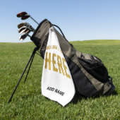 おしゃれな 現代風 カスタマイズ可能 白色 検証済み ブランド ゴルフタオル (グリーン)