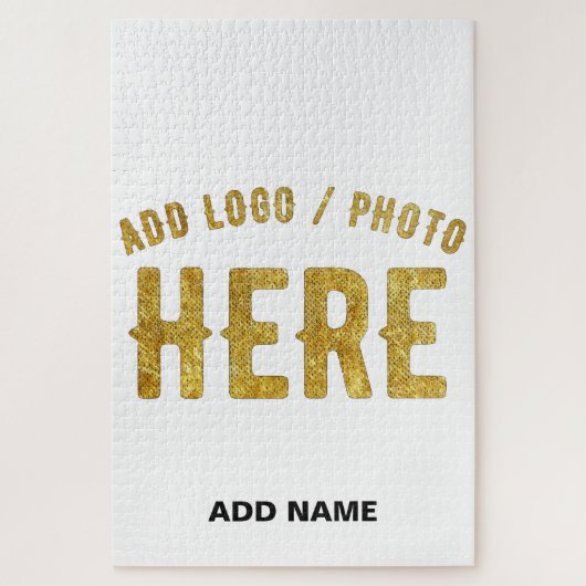 おしゃれな 現代風 カスタマイズ可能 白色 検証済み ブランド ジグソーパズル (縦)