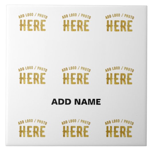 おしゃれな 現代風 カスタマイズ可能 白色 検証済み ブランド タイル (正面)