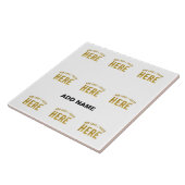 おしゃれな 現代風 カスタマイズ可能 白色 検証済み ブランド タイル (側面)