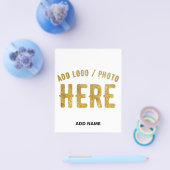 おしゃれな 現代風 カスタマイズ可能 白色 検証済み ブランド チラシ (シングル)