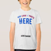 おしゃれな 現代風 カスタマイズ可能 白色 検証済み ブランド トライブレンドＴシャツ (正面)