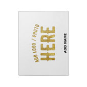 おしゃれな 現代風 カスタマイズ可能 白色 検証済み ブランド ノートパッド (回転)