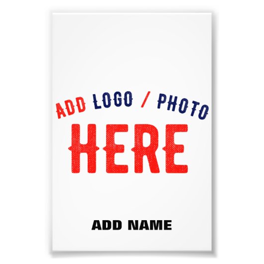 おしゃれな 現代風 カスタマイズ可能 白色 検証済み ブランド フォトプリント            (正面)