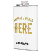 おしゃれな 現代風 カスタマイズ可能 白色 検証済み ブランド フラスク (左)