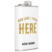おしゃれな 現代風 カスタマイズ可能 白色 検証済み ブランド フラスク (右)