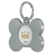 おしゃれな 現代風 カスタマイズ可能 白色 検証済み ブランド ペットネームタグ (正面右)