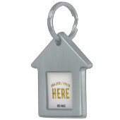 おしゃれな 現代風 カスタマイズ可能 白色 検証済み ブランド ペットネームタグ (正面右)