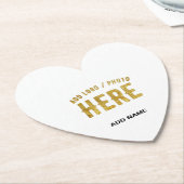 おしゃれな 現代風 カスタマイズ可能 白色 検証済み ブランド ペーパーコースター (アングル)