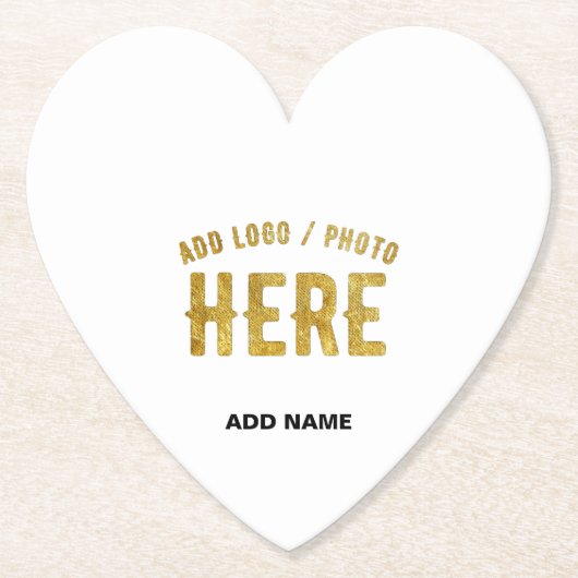 おしゃれな 現代風 カスタマイズ可能 白色 検証済み ブランド ペーパーコースター (正面)