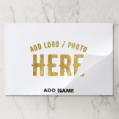 おしゃれな 現代風 カスタマイズ可能 白色 検証済み ブランド ペーパーパッド (折り畳み)