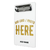 おしゃれな 現代風 カスタマイズ可能 白色 検証済み ブランド ミニクリップボード (アングル2)