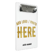 おしゃれな 現代風 カスタマイズ可能 白色 検証済み ブランド ミニクリップボード (アングル)