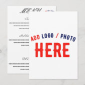 おしゃれな 現代風 カスタマイズ可能 白色 検証済み ブランド メニュー (正面/裏面)