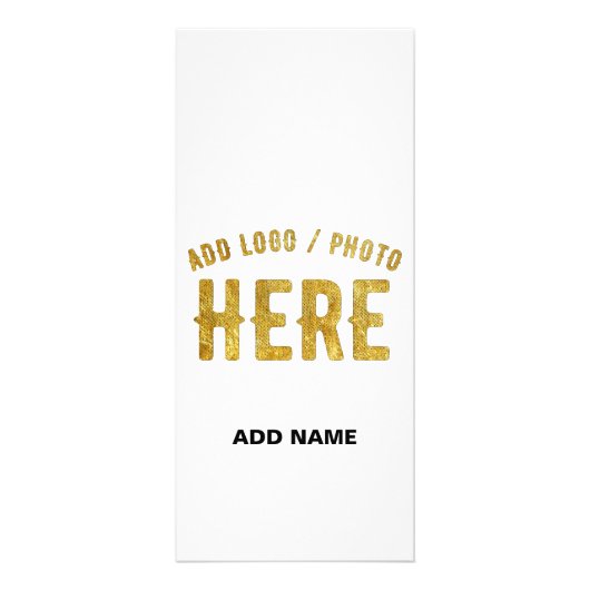 おしゃれな 現代風 カスタマイズ可能 白色 検証済み ブランド ラックカード (正面)