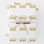 おしゃれな 現代風 カスタマイズ可能 白色 検証済み ブランド ラッピングペーパーシート (インサイチュ)