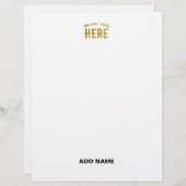 おしゃれな 現代風 カスタマイズ可能 白色 検証済み ブランド レターヘッド (正面/裏面)