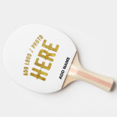 おしゃれな 現代風 カスタマイズ可能 白色 検証済み ブランド 卓球ラケット (横)