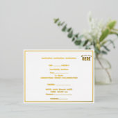 おしゃれな 現代風 カスタマイズ可能 白色 検証済み ブランド 箔招待状ポストカード (立ち正面)