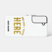 おしゃれな 現代風 カスタマイズ可能 白色 検証済み ブランド SAMSUNG GALAXYケース (裏面横)