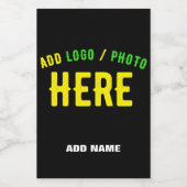 おしゃれな 現代風 カスタマイズ ブラック 公式 ブランド フードラベル (シングルラベル)