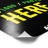 おしゃれな 現代風 カスタマイズ ブラック 認証済み ブランド フォトプリント            (角)