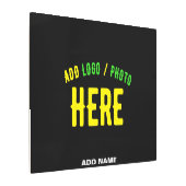 おしゃれな 現代風 カスタマイズ ブラック 認証済み ブランド メタルプリント (アングル)