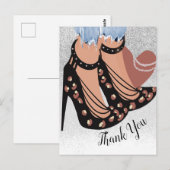 おしゃれな 美容 ファッション ブロガー きらきら ありがとう ポストカード (正面/裏面)