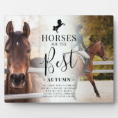 おしゃれな「馬が一番」写真 名前&名言 フォトプラーク (正面)
