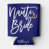 おしゃれな「Nauti Bride」海をテーマにした面白い花嫁の前夜祭パーティー 缶クーラー (正面)