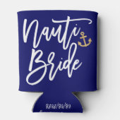 おしゃれな「Nauti Bride」海をテーマにした面白い花嫁の前夜祭パーティー 缶クーラー (裏面)