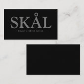 おしゃれな「Skål」ノルディック フリードリンクチケット エンクロージャーカード (正面/裏面)