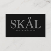 おしゃれな「Skål」ノルディック フリードリンクチケット エンクロージャーカード (正面)
