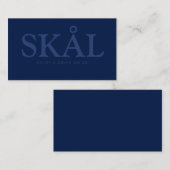 おしゃれな「Skål」ノルディック フリードリンクチケット エンクロージャーカード (正面/裏面)