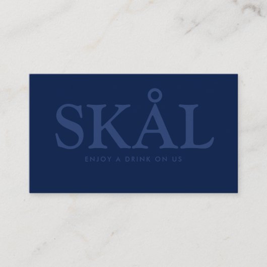 おしゃれな「Skål」ノルディック フリードリンクチケット エンクロージャーカード (正面)