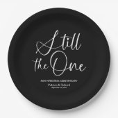 おしゃれな「Still The One」結婚誓約更新 ペーパープレート (正面)