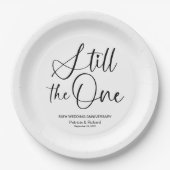 おしゃれな「Still The One」結婚誓約更新 ペーパープレート (正面)