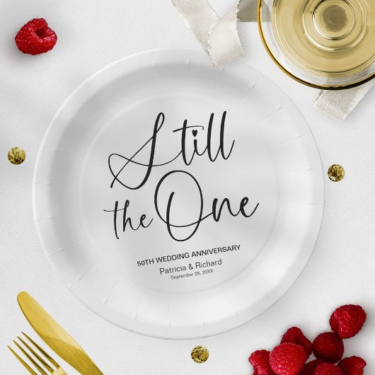 おしゃれな「Still The One」結婚誓約更新 ペーパープレート
