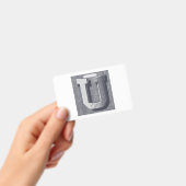 おしゃれな「U」刺繍 バッジ (手持ち)