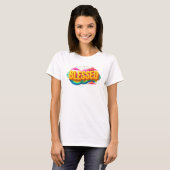 おしゃれなBLESSEDグラフィックTシャツデザイン Tシャツ (正面フル)