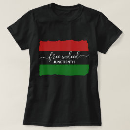 おしゃれなFREE+INDEEDパンアフリカンジューンティーンス Tシャツ