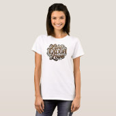 おしゃれなLIVE LAUGH LOVE 2Dスタイルのステートメント Tシャツ (正面フル)