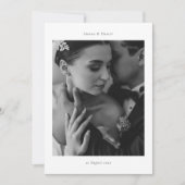 おしゃれなQRコードと写真付きの感謝カード 招待状 (正面)