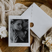 おしゃれなQRコードと写真付きの感謝カード 招待状