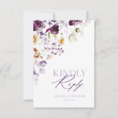 おしゃれなQRコード付出欠カード（花柄） 出欠カード (正面)