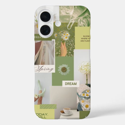 おしゃれなsage greenの花柄のスマホケース Case-Mate iPhoneケース (裏面)